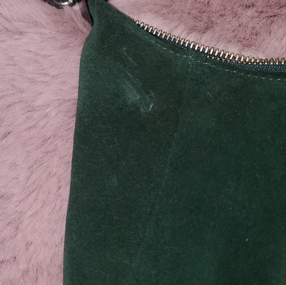 NWOT REBECCA MINKOFF GREE LEATHER HOBO BAG. - Picture 5 of 6